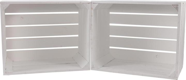 Image du produit Holz Zollhaus Harasse en bois Vintage Blanc 40 x 50 cm (50 x 40 x 30 cm, 60 l)