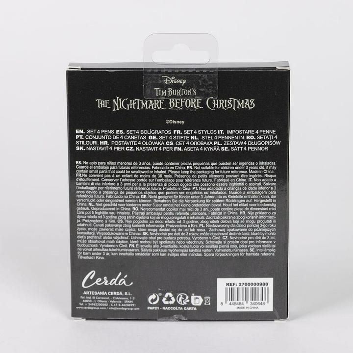 Image du produit Cerda L'ETRANGE NOEL de Mr JACK - Set de 4 Stylos à Bille (Blanc, no ir, 4 x)