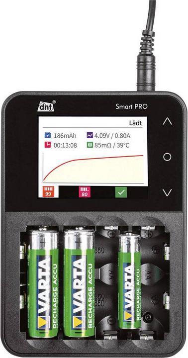 Produktbild DNT Smart PRO (1 Stk., 10440, 10500, 12500, 12650, 13500, 13650, 14500, 14650, 16650, 17650, 18650, 22650, 26650, AAA, AA, Ladegerät ohne Akku)