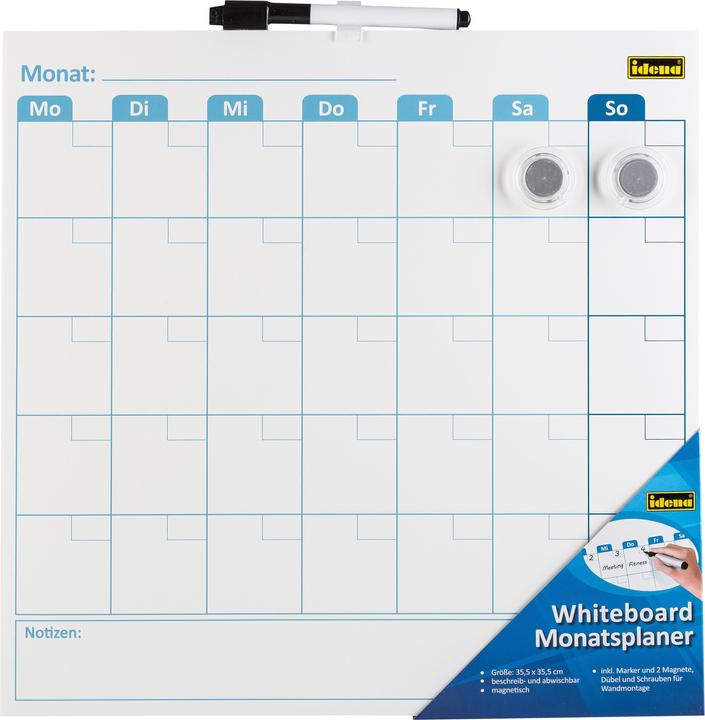 Produktbild Idena Whiteboard Monatsplaner 355x355x17mm