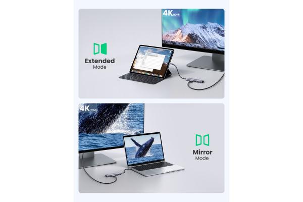 Actual product image Ugreen USB-C Hub 6in1 (USB-C, 6 Ports)