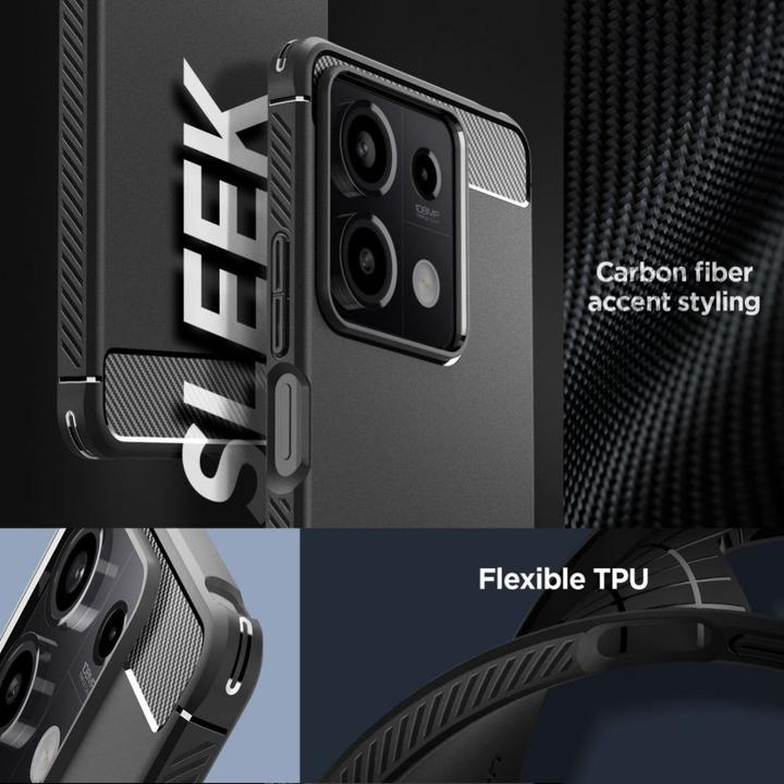 Actual product image Spigen Rugged Armor case for Xiaomi Redmi Note 13 5G - matte black (Xiaomi Redmi Note 13 5G)