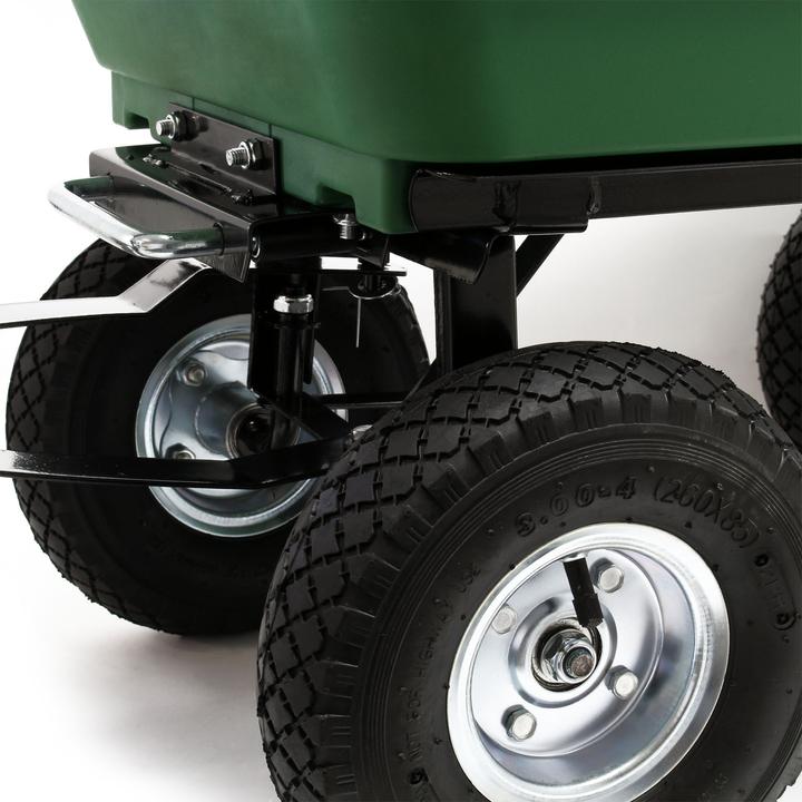 Actual product image Wiltec Dump Cart, Capacity 50l, max. load 200kg, Garden Trolley Tipper Trailer Wheelbarrow