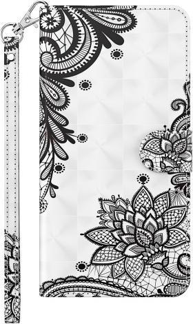 Produktbild Cover-Discount Google Pixel 6 - Etui Glitzer Effekt Blumen schwarz (Google Pixel 6)