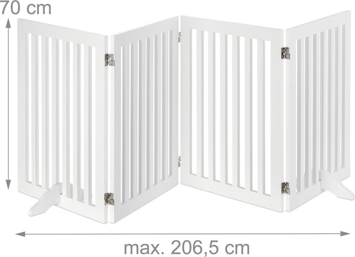Actual product image Relaxdays Wooden Safety Barrier, Adjustable Gate (70 cm)