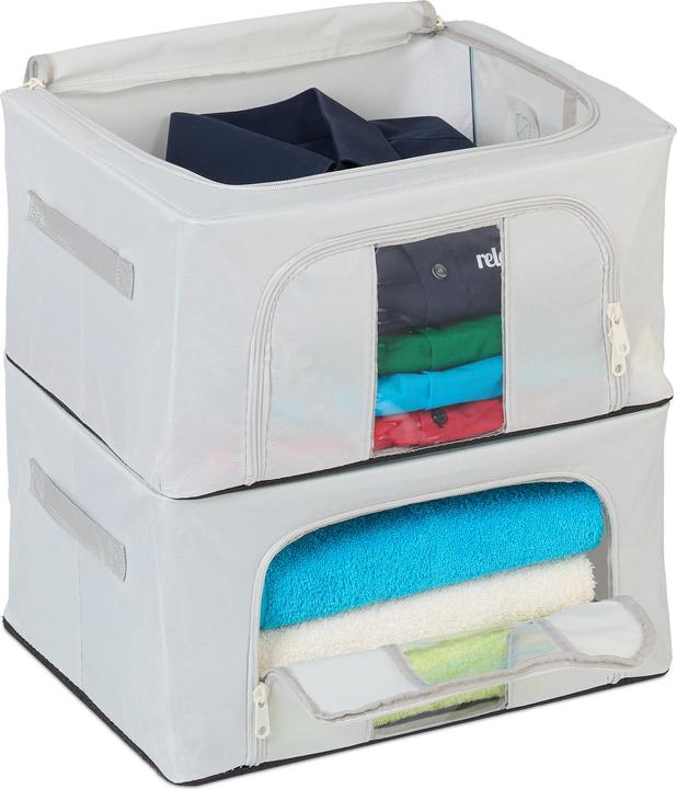 Image du produit Relaxdays 2x sac de rangement (40 x 30 x 20 cm, 24 l)
