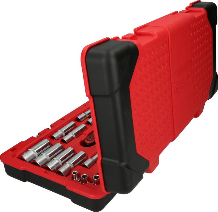 Productafbeelding KS Tools 3/8" doppenset, 66 onderdelen, Flankentractie (19 mm, 6 mm, 12 mm, 24 mm, 14 mm, 22 mm, 16 mm, 23 mm, 10 mm, 21 mm, 18 mm, 7 mm, 17 mm, 11 mm, 15 mm, 8 mm, 9 mm, 13 mm, 20 mm)