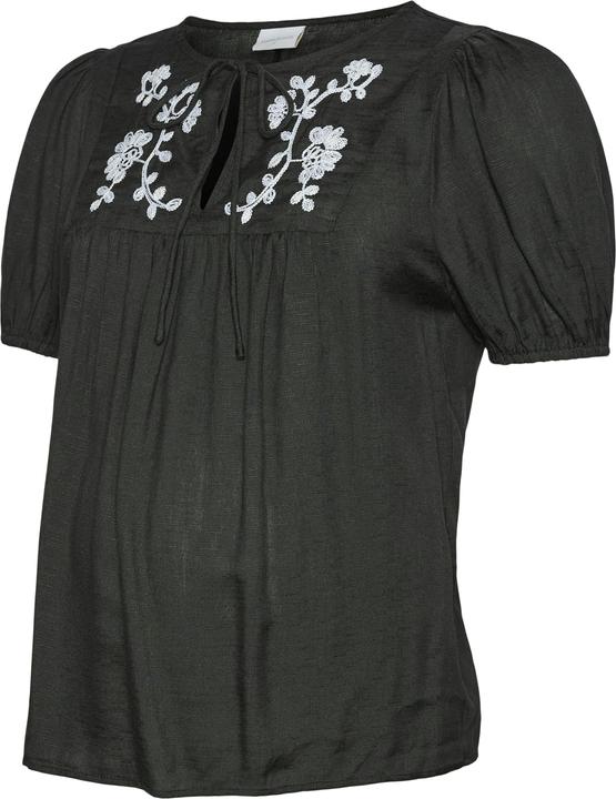 Produktbild Mamalicious Normal geschnitten Rundhals Elastische Bündchen Ballonärmel Top Bluse (M)