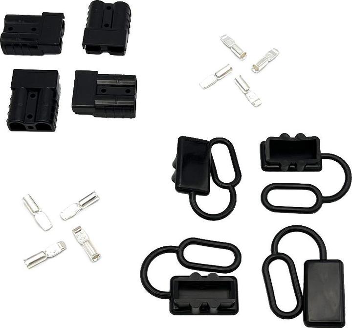 Produktbild Offgridtec 4er Set Anderson Stecker 50A max. 600V mit Staubschutzkappe AWG6 (Solaranlage Montagematerial)