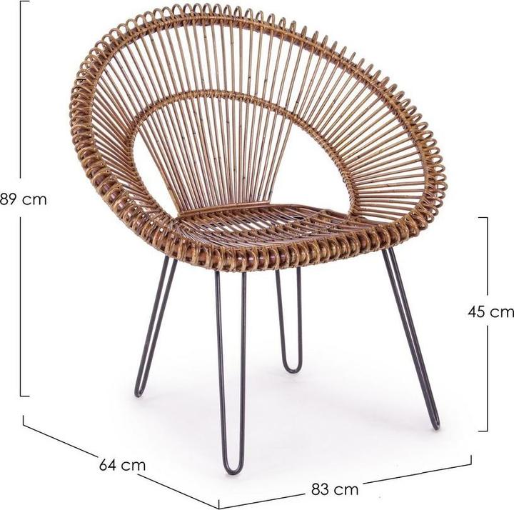 Produktbild Bizzotto Garten Korbsessel Esteban braun