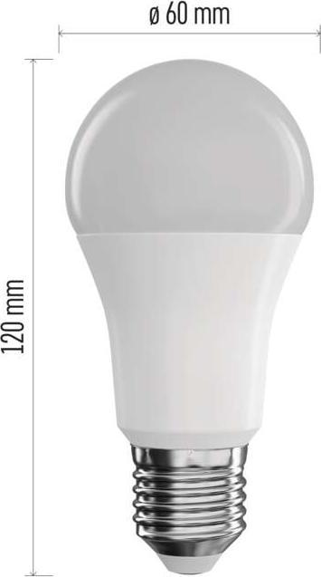 Actual product image Emos LED lamp GoSmart A60 / E27 / 9 W (60 W) / 806 lm / RGB / dimmable / Wi-Fi (E27, 9 W, 806 lm, 1 x, F)