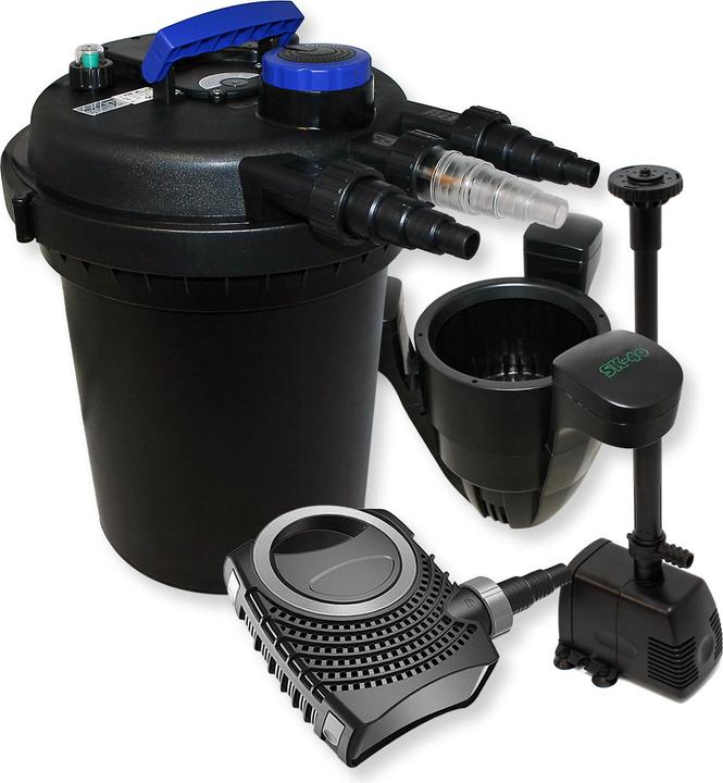 Produktbild Wiltec Druckfilter Set 6000l 11W UV Klärer Pumpe Springbrunnen Skimmer 500