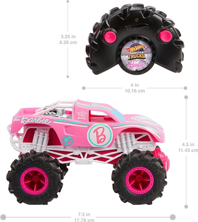 Actual product image Hot Wheels HW R/C MT 1:24 Barbie