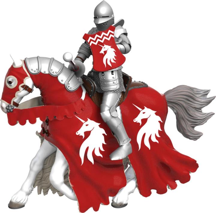 Actual product image Papo Horse of unicorn knight with lance