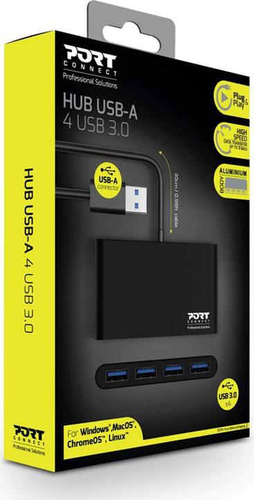 Actual product image Port Designs USB 3.0 hub (USB-A, 4 Ports)