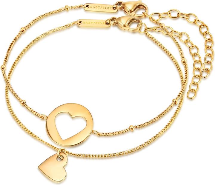 Eastside Damen Herz Edelstahl gelbgold - 29772 (17 cm, Edelstahl)