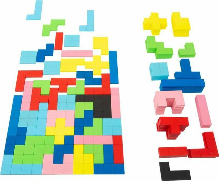 Actual product image small foot Wooden puzzle geometric shapes (114 pieces)