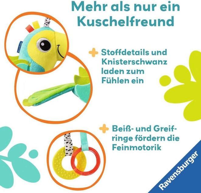 Image du produit Ravensburger 12034048 Play+ Toucan d'activité pour bébé - Jouets 0 mois et +, Jouets pour poussette