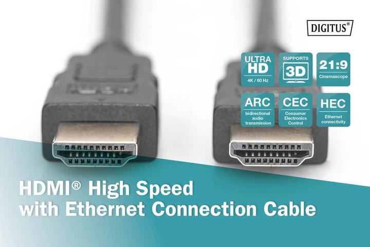 Produktbild Digitus HDMI (Typ A) — HDMI (Typ A) (5 m, HDMI)