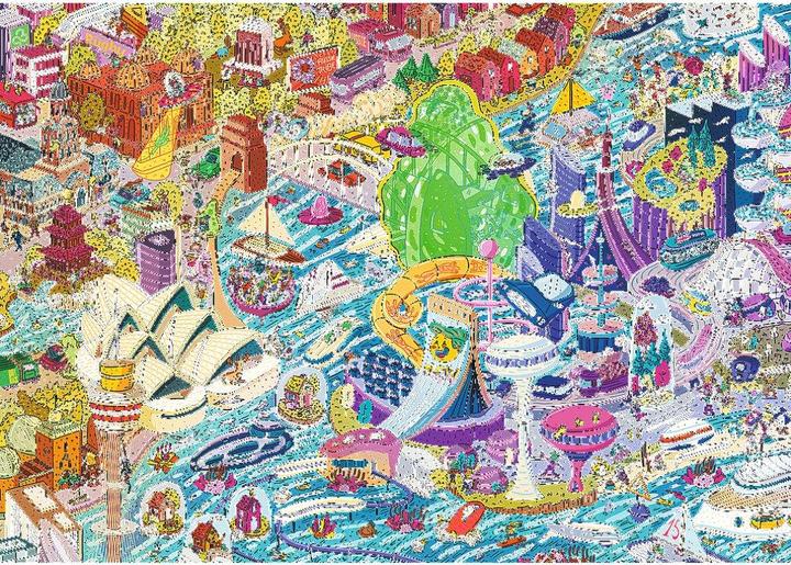 Produktbild Trefl Puzzle 1000 Teile UFT EYE-SPY Zeitreise Sydney Australien (1000 Teile)