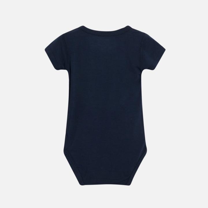 Hust and Claire Bambus Body Bue Kurzarm Blau