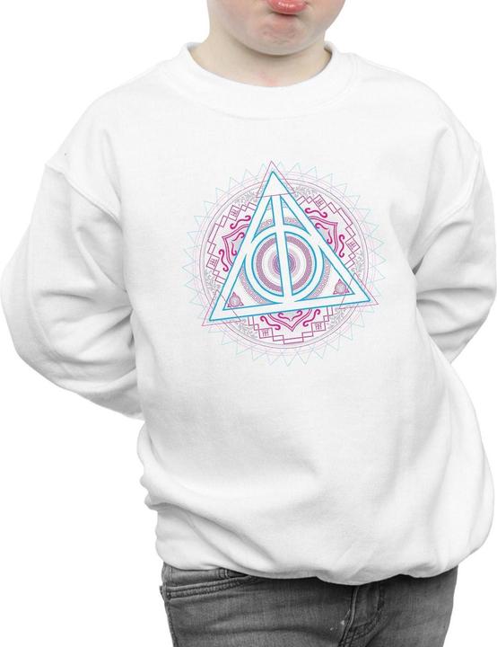 Actual product image Boys Neon Deathly Hallows Sweatshirt (128)