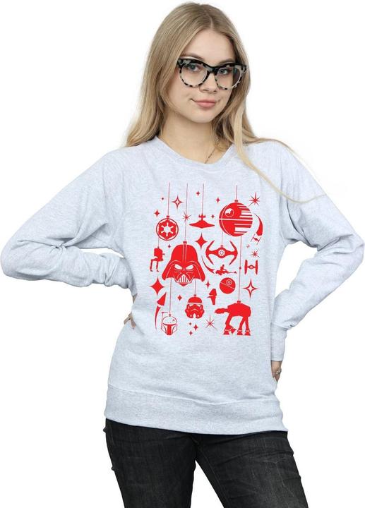 Actual product image Star Wars Womens/Ladies Christmas Decorations Sweatshirt (XXL)
