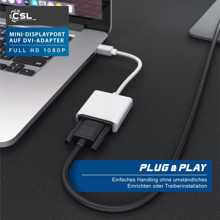 Immagine prodotto CSL Cavo adattatore da Mini DisplayPort a DVI (DVI, 11 cm)