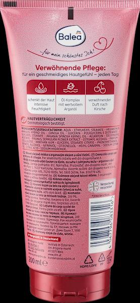 Image du produit dm Balea Lotion corporelle à la crème et à l'huile Cerise (Lotion pour le corps, 200 ml)