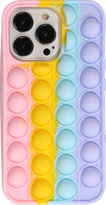 Image du produit PhoneLook Coque Silicone jeu éclate bulles anti-stress arc-en-ciel (Apple iPhone 13 Pro)