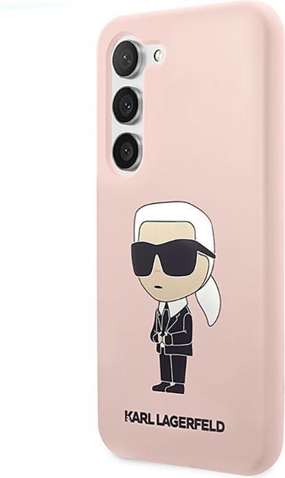 Actual product image Karl Lagerfeld KLHCS23MSNIKBCP S23+ S916 hardcase pink/pink Silicone Ikonik (Samsung Galaxy S23+)