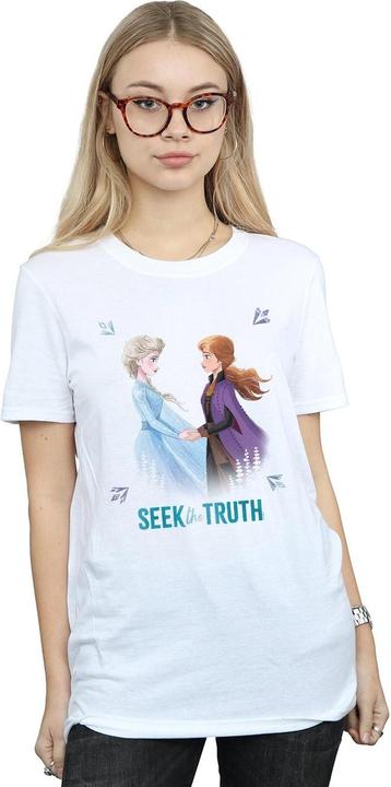Immagine prodotto Disney Frozen 2 Elsa And Anna Seek The Truth Maglietta Ampia Donna (M)