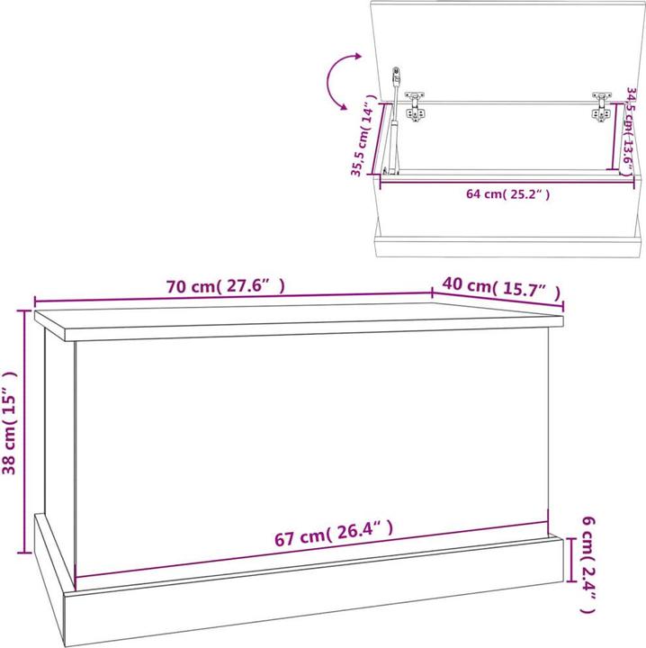 Produktbild VidaXL Giata (70 x 40 x 38 cm)
