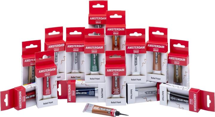 Produktbild Amsterdam Acrylfarbe Reliefpaint 302 (Dunkelrot, 20 ml)