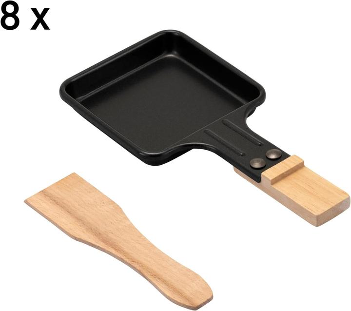 Actual product image KLAMER Raclette 8 Personen 1500W Raclette Grill mit Holzgestell