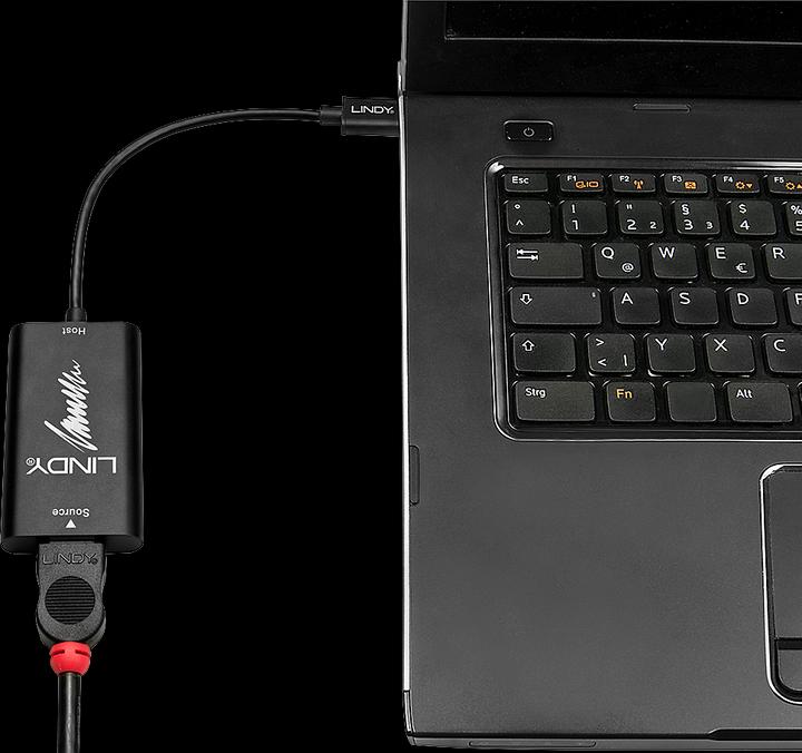 Productafbeelding Lindy USB Typ-A zu (HDMI, 15 cm)