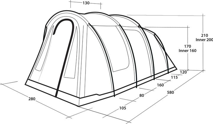 Produktbild Outwell Rockwell 4 (Tunnelzelt, 18.70 kg, 4 Personen)