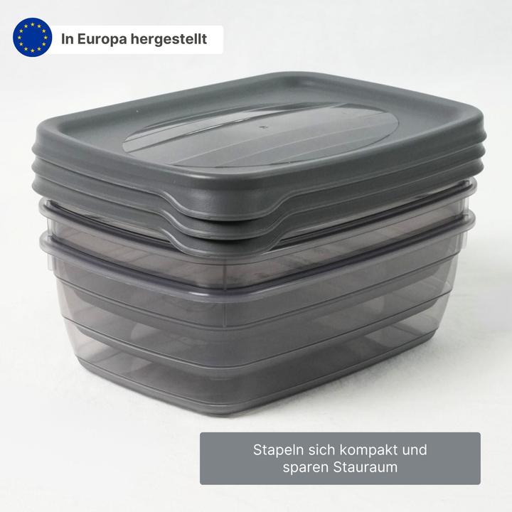 Actual product image Hobby 3er-Set Boxen Aufbewahrungsdosen Meal-Prep-Dosen Frischhaltedosen (2 l)