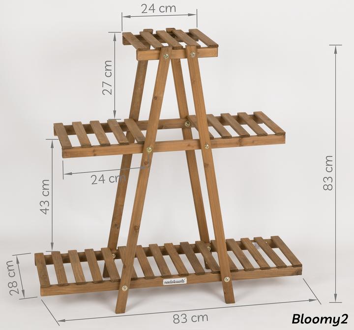 Actual product image Needs&Wants Blumenregal "Bloomy2" mit 3 Etagen, Fichte (braun)