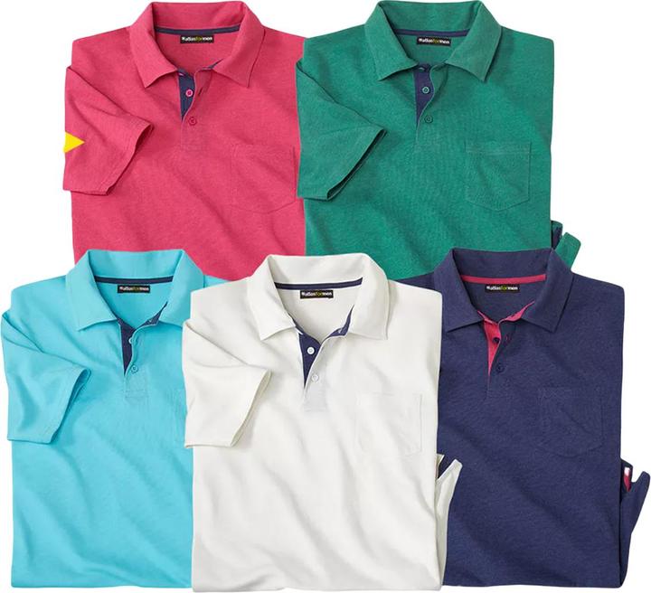 Produktbild Atlas For Men Poloshirt (5erPack) (M)
