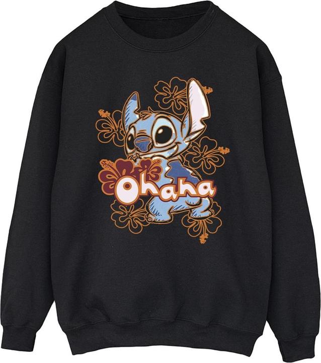 Image du produit Disney - Sweat LILO AND STITCH OHANA ORANGE HIBISCUS - Homme (M)