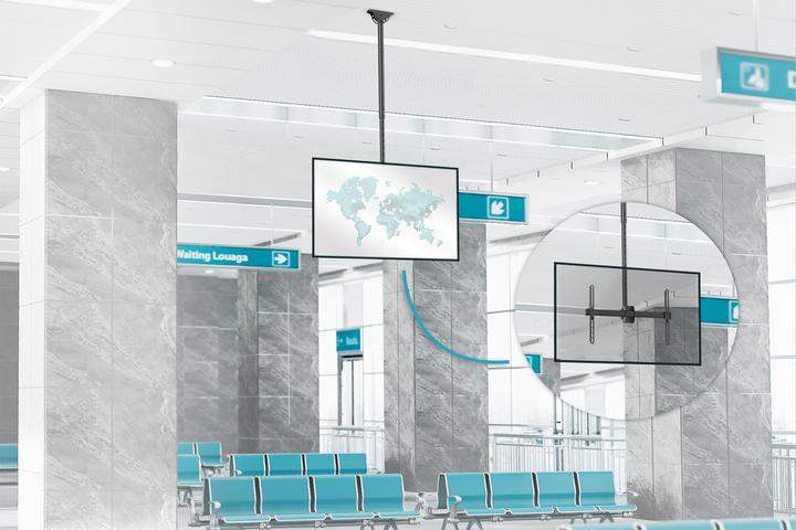 Actual product image Digitus Universal TV Ceiling Mount with Telescopic Height-Adjustment (Ceiling, 70", 50 kg)