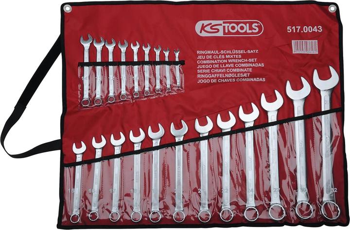 KS Tools Combination wrench set. angled. 21 pcs. 517.0 (11 mm, 13 mm, 32 mm, 18 mm, 29 mm, 12 mm, 20 mm, 19 mm, 27 mm, 15 mm, 22 mm, 25 mm, 6 mm, 21 mm, 7 mm, 14 mm, 31 mm, 8 mm, 10 mm, 30 mm, 23 mm, 26 mm, 17 mm, 28 mm, 9 mm, 16 mm, 24 mm)
