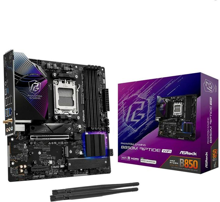 Produktbild AsRock B850M Riptide WiFi (AM5, AMD B850, mATX)