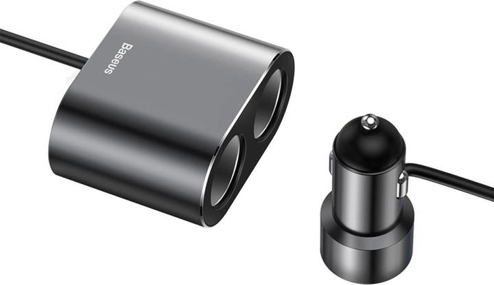 Actual product image Baseus High Efficiency One to Two Cigarette LighterBlack