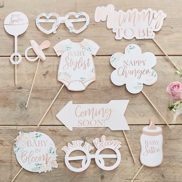 Image du produit Ginger Ray PhotoBooth Accessoires Babyshower - Floral (10 pièces)