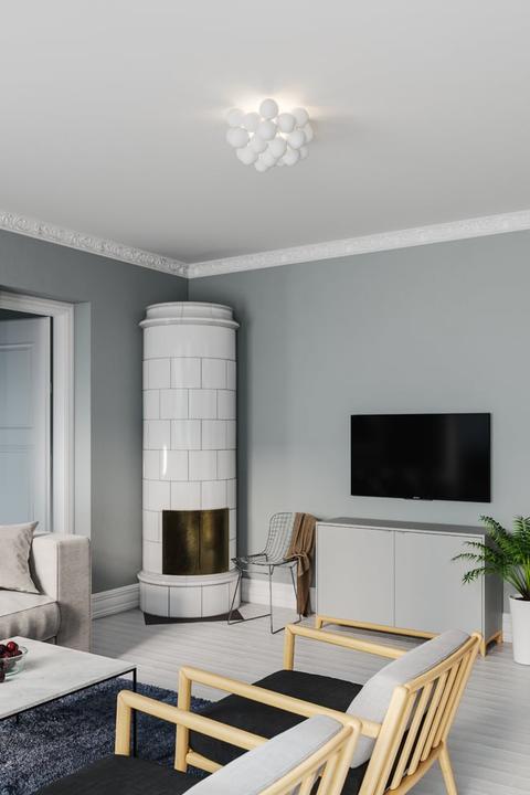 Actual product image By Rydens Large ceiling light Ø30 Matt White (G9)
