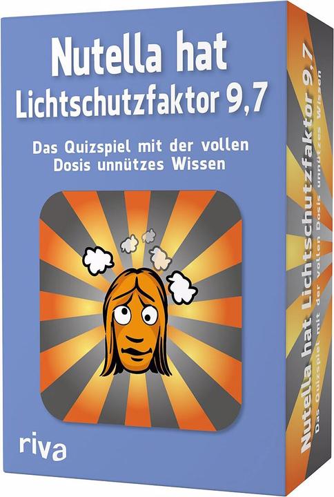 Actual product image Nutella has sun protection factor 9.7 - The quiz game with the full dose of useless knowledge (German)