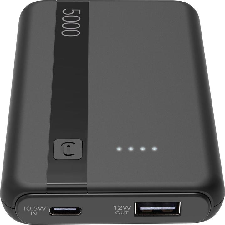 Actual product image Cellularline Power Bank 5000 - Black (5000 mAh, 12 W)