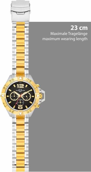 Immagine prodotto Spears & Walker Orologio al quarzo da uomo Varus II in acciaio inossidabile argento/oro giallo - 23244 (Cronografo, 50 mm)